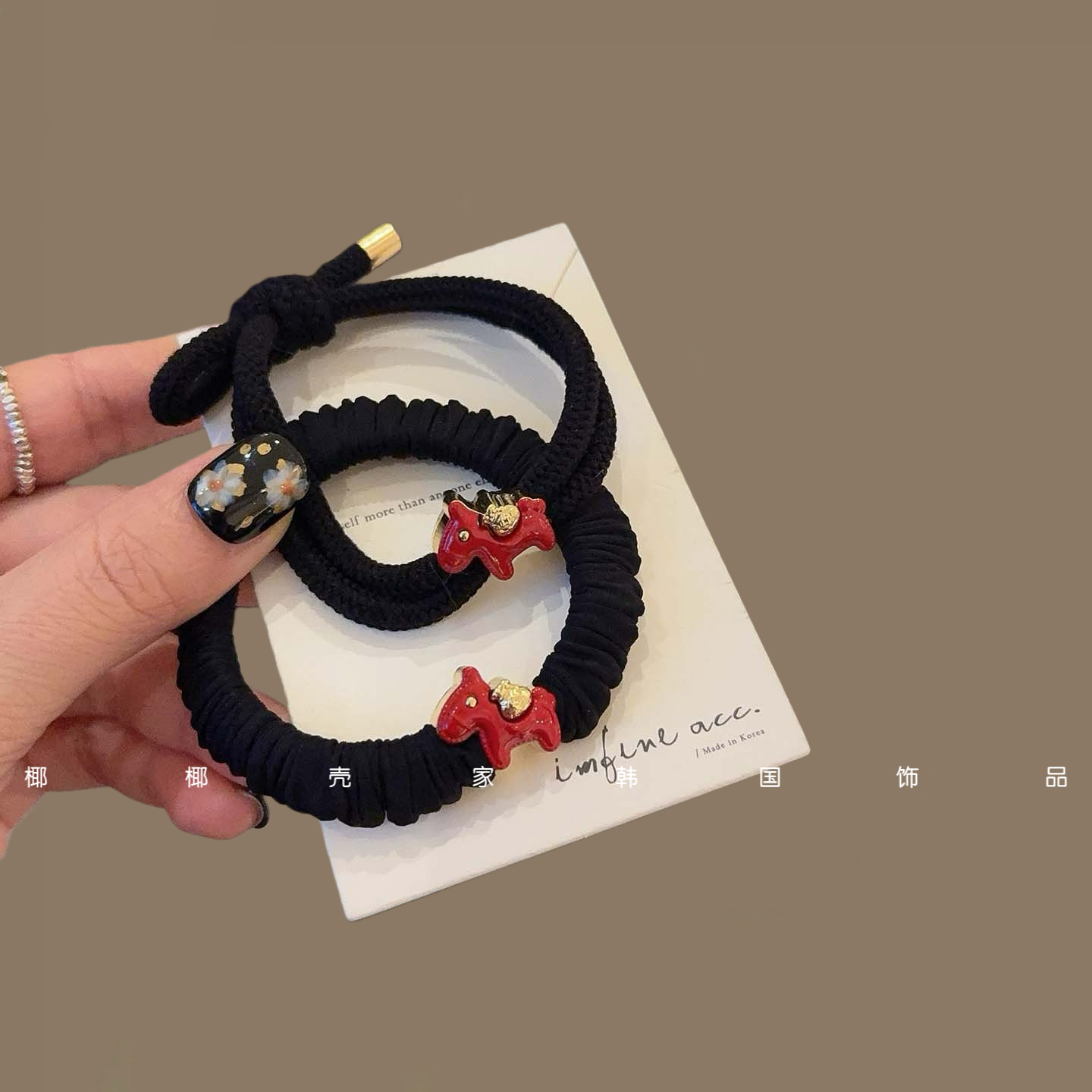 新年红小马小肠发圈本命年高级感双股头绳女气质扎头皮筋发绳头饰,饰品/流行首饰/时尚饰品新,发饰,淘宝优惠券,粉丝福利购,淘宝优惠卷