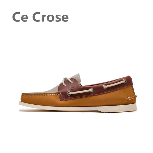 CeCrose斯科乐拼色帆船鞋英伦潮