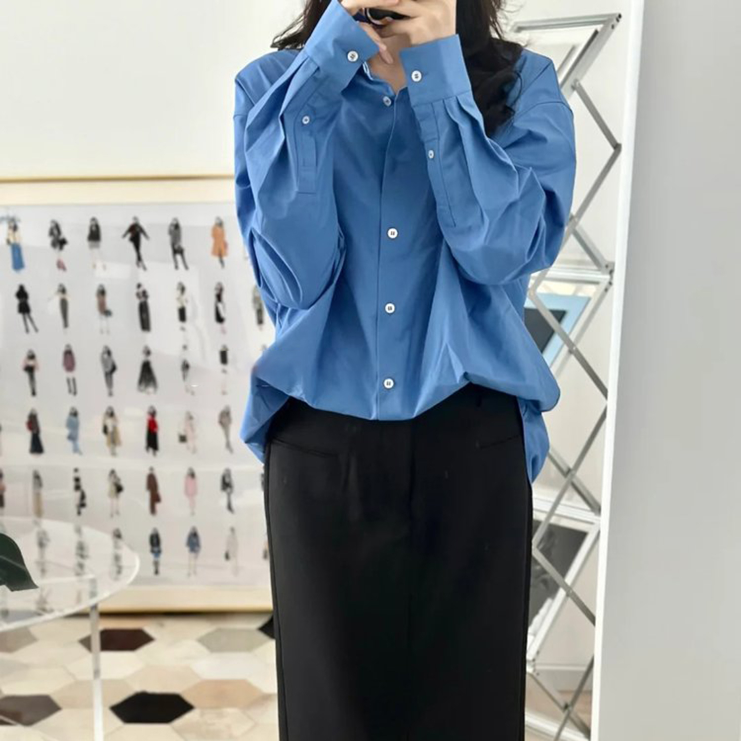 现货CLEAN同源SUPIMA棉【百搭爆款】经典领扣纯色廓形衬衫