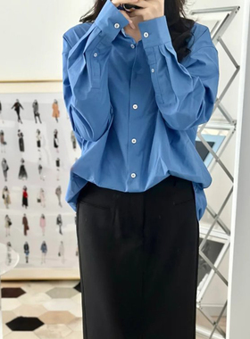 现货CLEAN同源SUPIMA棉【百搭爆款】经典领扣纯色廓形衬衫