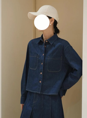 现货ICIC小禾同源【土壤牛仔】2025早秋新款轻薄棉弹牛仔长袖衬衫