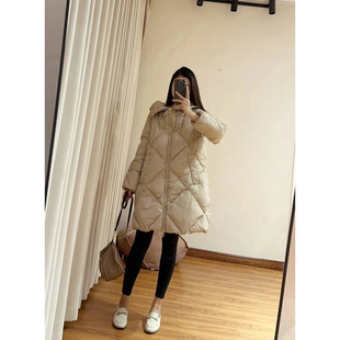 现货MaxMar同源新品 今年重磅塔夫绸连帽羽绒服 女士