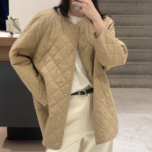 现货ICIC小禾同源【环保棉】女装2025冬季全棉平纹布棉棉服
