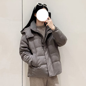 现货ICIC小禾鹅绒帽子可拆卸 薄呢羽绒服 新款 HUG羽绒服 女装