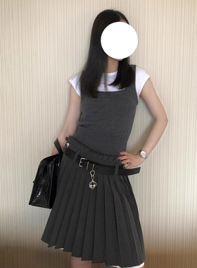 现货aoana同源2025年新款千禧辣妹双层百褶裙