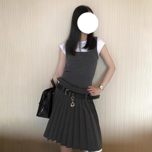 现货aoana同源2025年新款千禧辣妹双层百褶裙