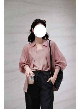 ICIC小禾同源女装新款棉丝柯根长袖衬衫「云纱拂晓」