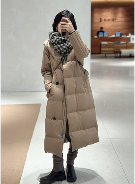 现货ICIC小禾女装鹅绒【HUG羽绒服】冬季羊毛混纺平纹布羽绒服