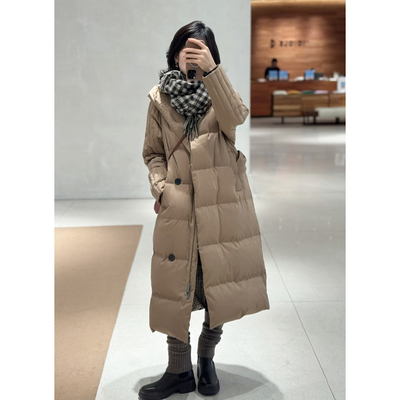 现货ICIC小禾女装鹅绒【HUG羽绒服】冬季羊毛混纺平纹布羽绒服