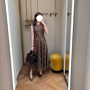 Max同源深圳南油100%桑蚕丝26春夏新女装真丝印花无袖连衣裙