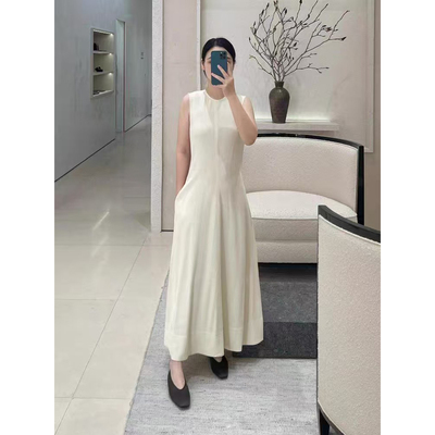 现货TOT同源北欧深圳南油女装25春夏新款飘逸质感梭织条纹连衣裙