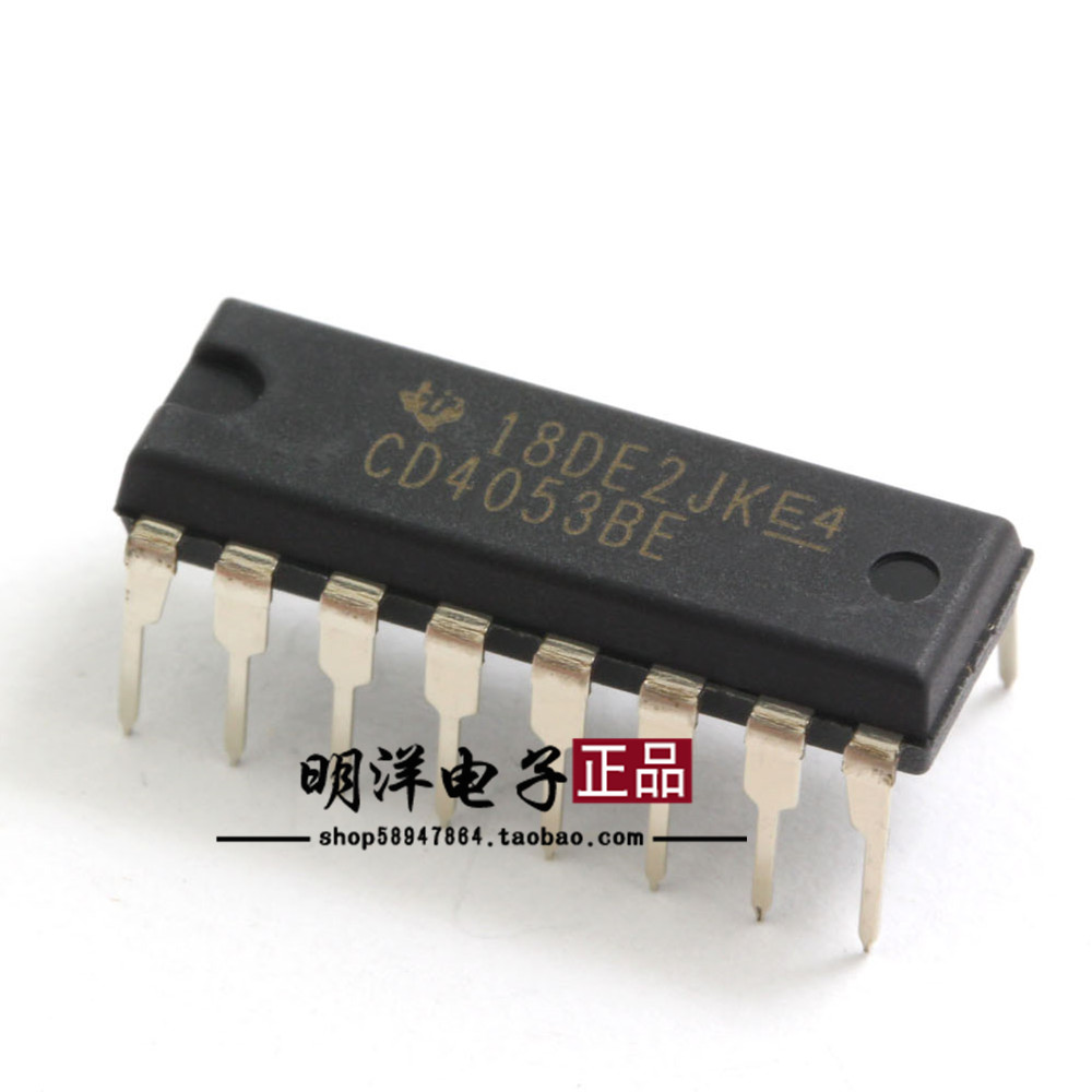CD4053BE TI 德州 全新原装进口 直插 DIP  CMOS多路选择开关芯片