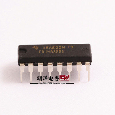 CD14538BE 原装进口TI 德州 CD4538 逻辑-多频振荡器 直插