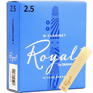 达达里奥Royal皇家蓝盒降B单簧管黑管哨片2.5学生演奏级RICO瑞口