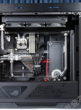 发烧友水冷|华硕太阳神GX601 EKWB分体式水冷CPU显卡散热硬管套装