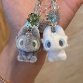 无牙仔和光煞可爱植绒相机钥匙扣包包手机链礼物挂件ccd挂绳