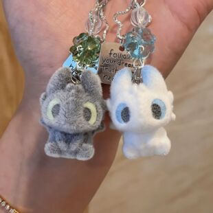 无牙仔和光煞可爱植绒相机钥匙扣包包手机链礼物挂件ccd挂绳