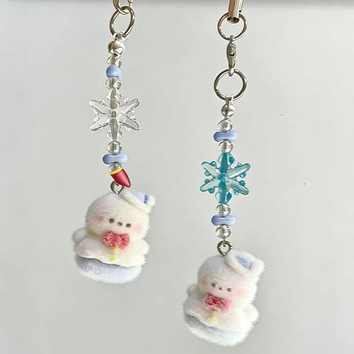 黎深的为微笑雪人小挂件手机链包