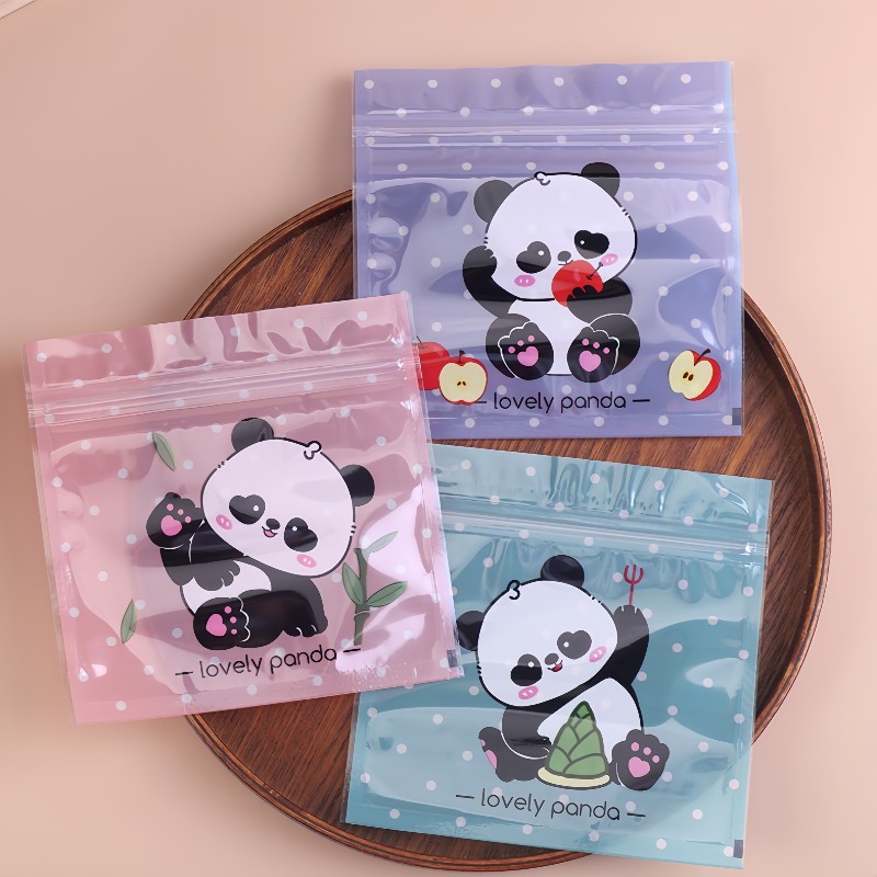 卡通熊猫panda零食糖果密封包装袋手工烘焙曲奇饼干雪花酥礼物袋