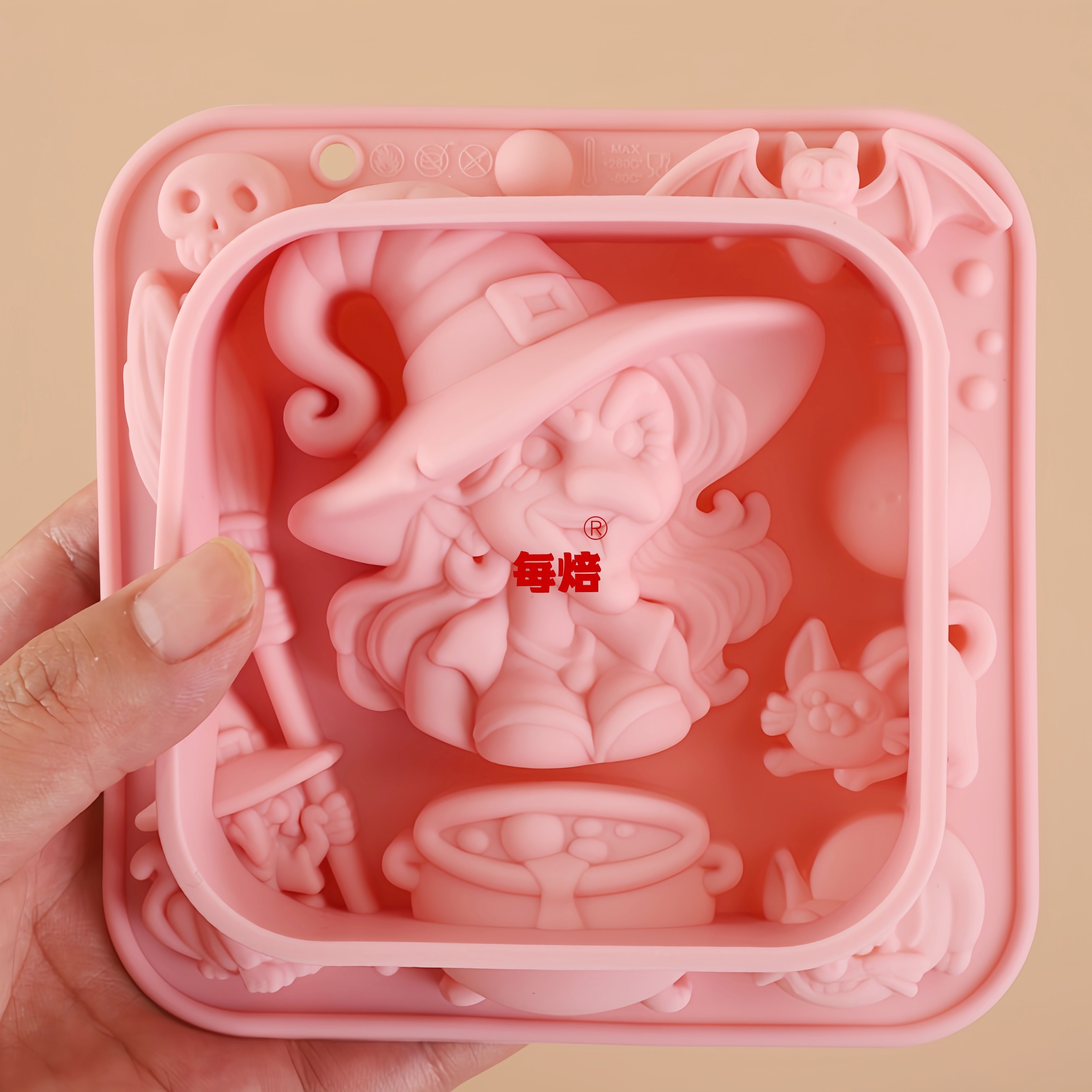 巫婆毒药黑猫DIY巧克力硅胶模具