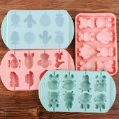 卡通小熊水果DIY手工棒棒糖巧克力奶酪棒山楂牛奶棒硅胶模具送盖