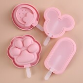 儿童自制雪糕棒冰模具卡通猫爪蝴蝶小兔单个冰糕冰淇淋奶酪棒模型