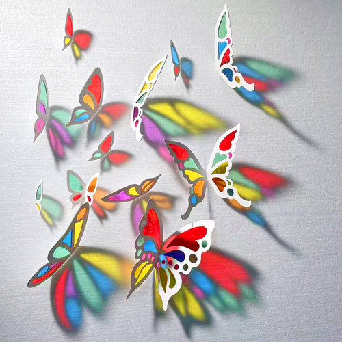 光影蝴蝶翅膀环创装饰