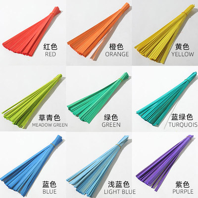 竹编扇子材料竹篾diy彩色竹片竹条编织工具包儿童手工制作蒲扇