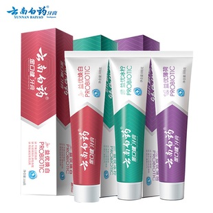 云南白药金口健牙膏 去牙渍去口臭亮白益生菌冰柠 薄荷激爽香牙膏