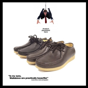 厚底增高耐磨春秋低帮系带皮鞋休闲真皮男鞋生胶底软底袋鼠鞋潮鞋