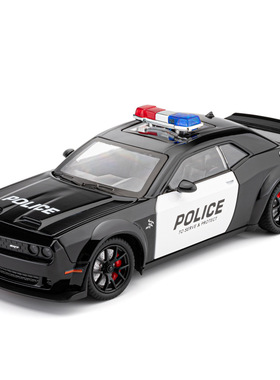 车致1:24地狱猫警车模型合金仿真肌肉跑车玩具男孩礼物跨境热卖款