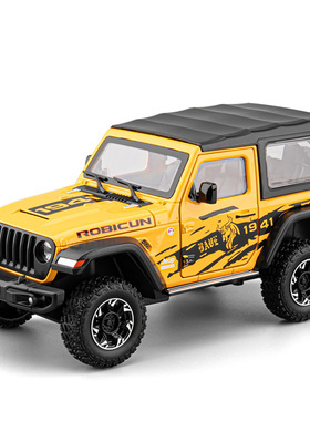 仿真1:24吉普jeep牧马人合金越野车模型挂钩拉伸拆卸顶蓬男孩玩具