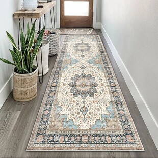 复古波斯民族欧美式长条地毯走廊过道入户玄关阳台飘窗地垫子定制