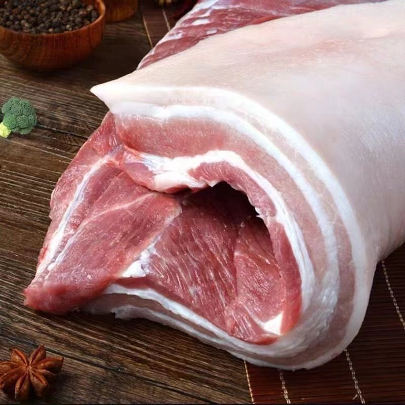 5斤净重新鲜去皮五花肉原切肥瘦相间土猪肉冷冻鲜肉烧烤烤肉食材