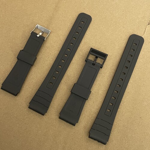 硅胶手表带 橡胶带运动表链12-22mm 黑色银色表扣防汗柔软配件