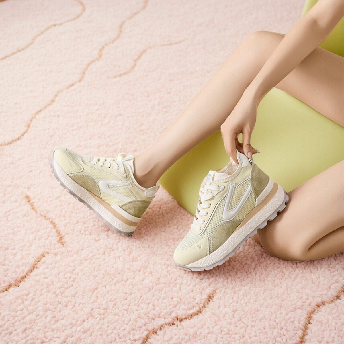 小个子厚底增高8CM老爹鞋女