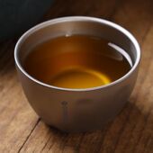 超轻保茶香 素刻字隔热钛茶杯便携式 纯钛主人杯中式 古典大众复古元