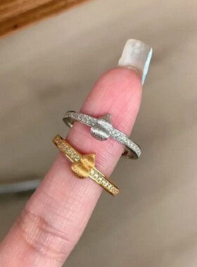 S925纯银拉丝葫芦戒指复中古轻奢高端小众级设计感时尚百搭个性潮