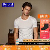 T恤修身 纯棉短袖 圆领透气亲肤休闲上衣MW39009 百富男士 BYFORD