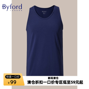 Byford百富男士 MW33022 背心混棉针织打底衫 舒适百搭汗衫