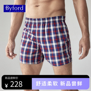 男宽松家居裤 BYFORD 内裤 梭织高支棉阿罗裤 MW99258001 百富专柜款