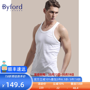 男 Byford百富男士 汗衫 舒适棉针织青年打底衫 MW823 背心运动汗衫