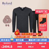 羊毛保暖内衣V领长袖 长裤 套装 Byford百富男士 MW2918 MW2928