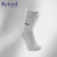 Byford 9007C 英国百富百年品牌高支纱男绅士棉针织中筒袜商务袜