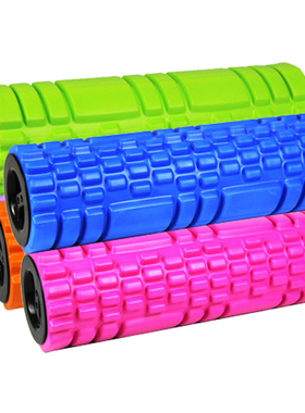 EVA空心带盖泡沫轴瘦身瑜伽柱健身按摩滚筒狼牙棒foam roller