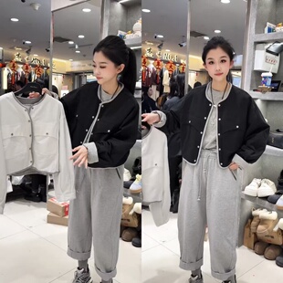 欧货正反两穿假两件外套2026早春新款休闲时尚撞色两面穿夹克上衣