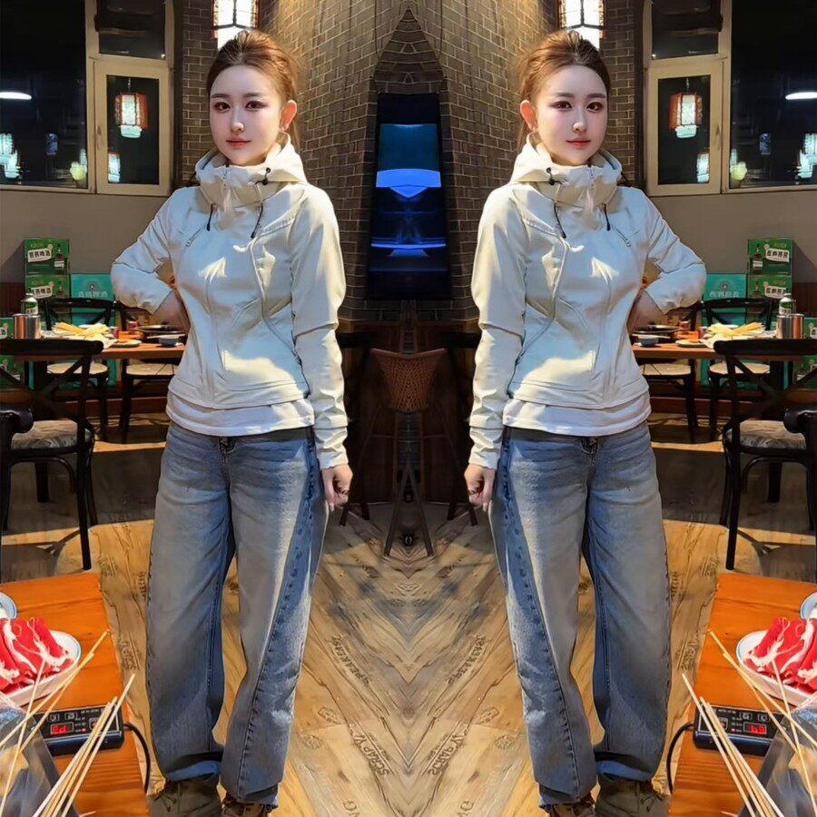 通勤出游修身抽绳短款外套2026春季新款糖果色多拉链休闲百搭款女