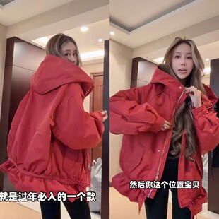 个性时髦娃娃女巫帽中长款二棉外套2026早春新款小众设计时尚百搭