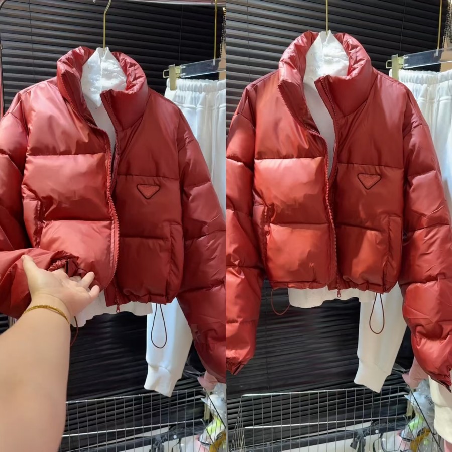 超洋气立领小超棉服三角标短棉衣