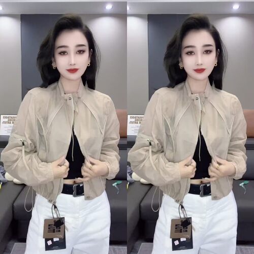 正版休闲立领防晒速干短外套夏薄